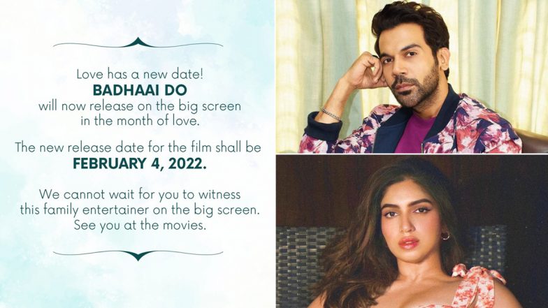 Rajkummar Rao And Bhumi Pednekar’s Badhaai Do Gets Postponed! Film To Release On February 4, 2022