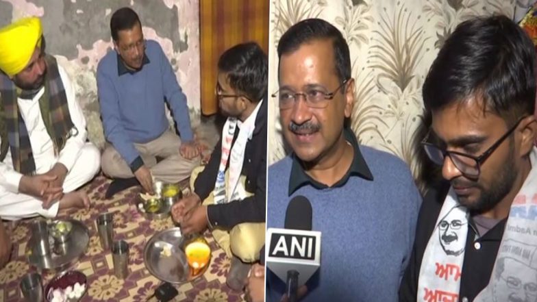 Arvind Kejriwal Expresses Happiness After Having Dinner At Auto-Rickshaw Driver Dilip Tiwari's House In Punjab