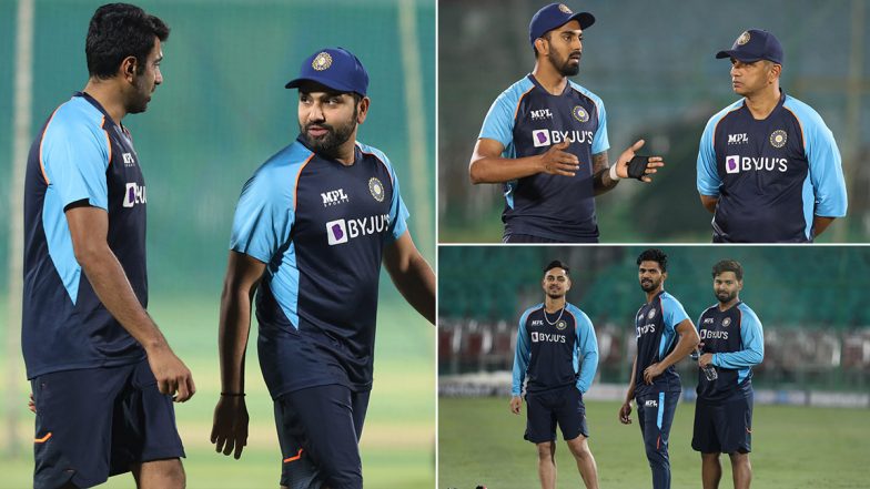 India vs New Zealand 1st T20I: Team India Prepare for New Era Under Rohit Sharma and Rahul Dravid in Jaipur (See Pictures and Video)