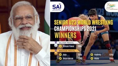 PM Narendra Modi Congratulates Indian Wrestlers For Winning Medals at U23 World Wrestling Championships 2021