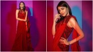 Yo or Hell No? Kajal Aggarwal's Red Ruffled Saree by Gaurav Gupta
