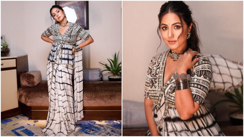 Hina Khan Exudes Boho Vibes in Her Rs 50,000 Reeti Arneja Saree!