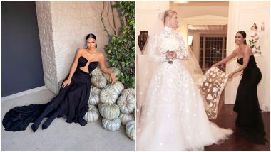 Kim Kardashian Stuns In A Strapless Bodice With Cut Outs At Paris Hilton’s Glamorous Wedding! (View Pics)