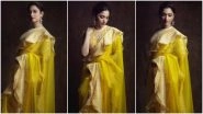 Yo or Hell No? Tamannaah's Yellow Ruffled Saree By Abu Jani & Sandeep Khosla