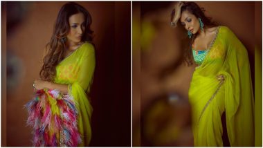 Bhai Dooj 2021: Malaika Arora's Simple but Stunning Manish Malhotra Saree Can Be Your Style Inspiration (View Pics)