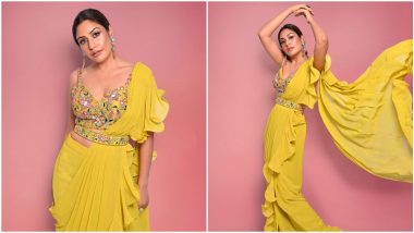 Surbhi Chandna's Yellow Ruffled Saree is the Perfect Outfit to Wear for Mehendi Functions (View Pics)