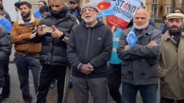 World News | Protests Outside Chinese Embassy in UK over Beijing's Treatment of Uyghurs
