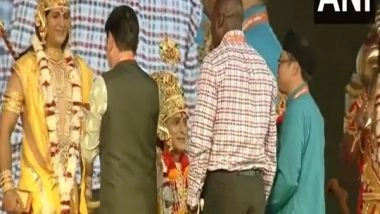 World News | Diwali: Ambassadors of Nepal, Vietnam Perform 'Rajtilak' of Characters of Ramayana in Ayodhya