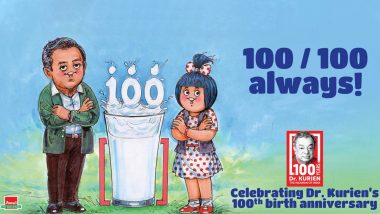 National Milk Day 2021: Amul Topical Celebrates Dr. Verghese Kurien's 100th Birth Anniversary, View Pic