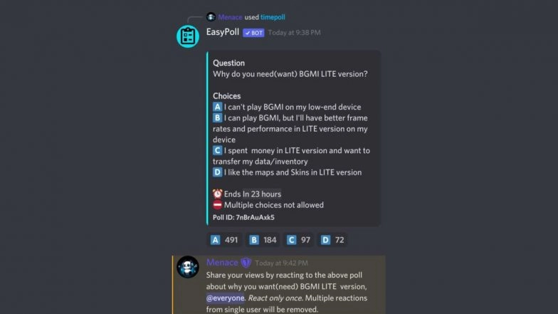 BGMI Discord Channel 