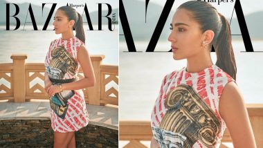 Sara Ali Khan Opts for a Sleek Look for Harper’s Bazaar Cover, Stuns in a White Louis Vuitton Dress (View Pic)