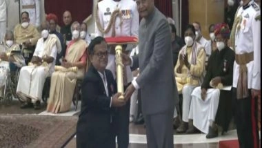 India News | President Kovind Confers Padma Shri to Dwarf Para Athlete KY Venkatesh