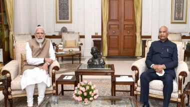 India News | PM Modi Calls on President Ram Nath Kovind at Rashtrapati Bhavan