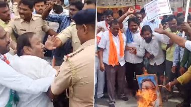 Karnataka BJP Leader Papa Reddy Slaps, Hits Policemen During Protest in Raichur