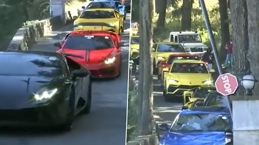 Himachal Pradesh: Lamborghini India Organises 3-Day Community Drive of 50 Cars From Gurugram to Charabra (Watch Video)