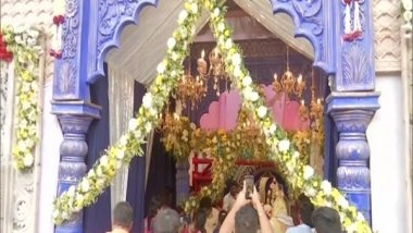 India News |  Devotees Throng Hyderabad's Bhagyalakshmi Temple on Diwali