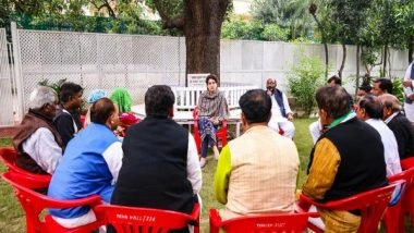 India News | Priyanka Gandhi Vadra Meets Family of Sanitation Worker Who Allegedly Died in Police Custody in Agra