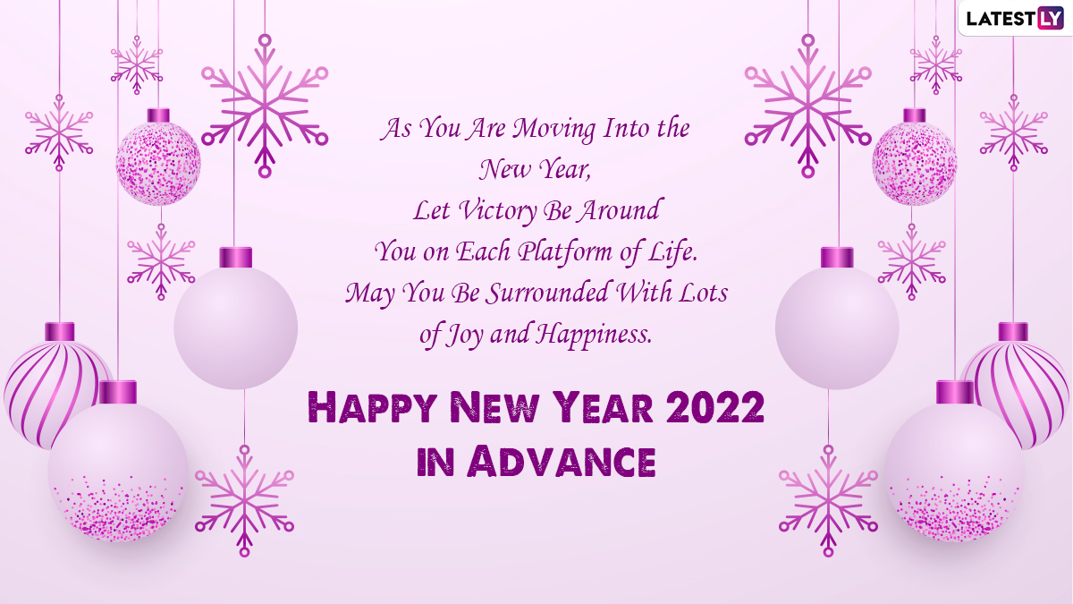 Advance HNY 2022 Greetings For New Year's Eve: Wish Happy New Year ...