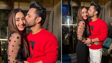 Rahul Vaidya Kisses Disha Parmar As the Couple Wishes ‘Merry Christmas’ to Their Fans (View Pic)