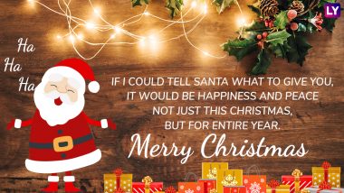 Christmas 2021 Messages: Send Exciting Wishes & Greetings With Santa Claus and Christmas Tree Images to Your Loved Ones on Xmas Day!