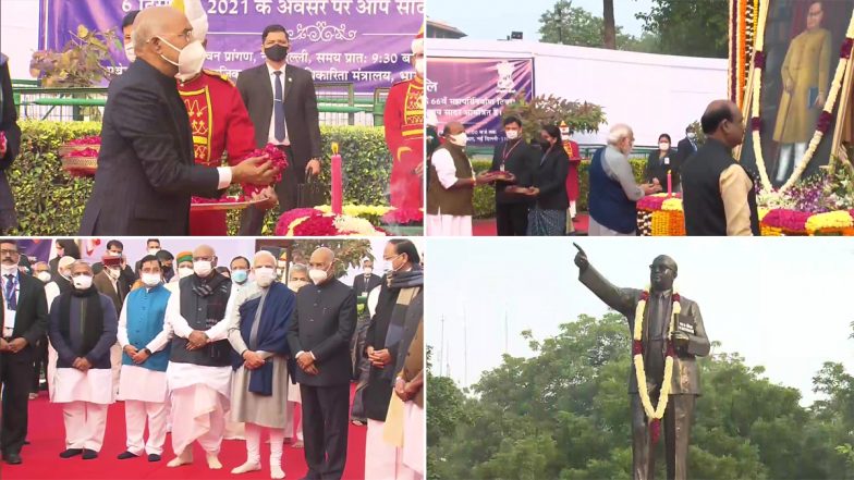 BR Ambedkar Death Anniversary: President Ram Nath Kovind, Vice President M Venkaiah Naidu, PM Narendra Modi & Other Political Leaders Pay Tribute to Babasaheb Ambedkar