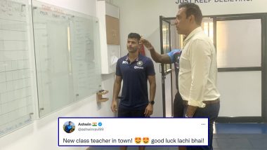 Ravichandran Ashwin Calls VVS Laxman ‘New Class Teacher in Town’ After Latter Shares Pictures From First Day of Work at National Cricket Academy (Check Post)