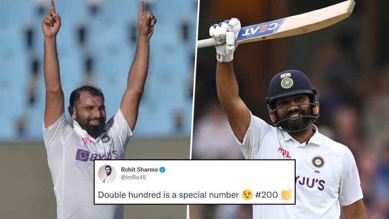 Rohit Sharma Posts Cheeky Message for Mohammed Shami After Latter Reaches 200 Test Wickets During IND vs SA 1st Test (Check Post)