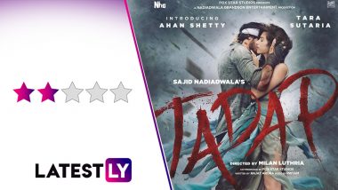 Tadap Movie Review: Ahan Shetty and Tara Sutaria Kiss But Don’t Make Up in a Love Story More Toxic Than the Delhi Air (LatestLY Exclusive)