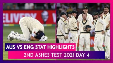 AUS vs ENG Stat Highlights 2nd Ashes Test 2021 Day 4: Australia Close In on Victory