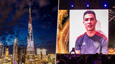 Cristiano Ronaldo Features on Burj Khalifa After Winning 'Top Goalscorer of All Time' at Globe Soccer Awards 2021 (View Post)