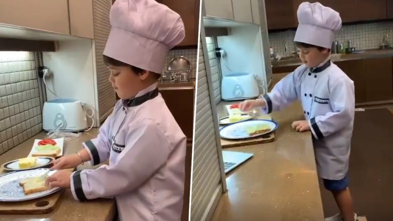 Karan Johar’s Son Yash Johar Is the Cutest New Chef in Town, Prepares a Sandwhich for the Gram! (Watch Video)