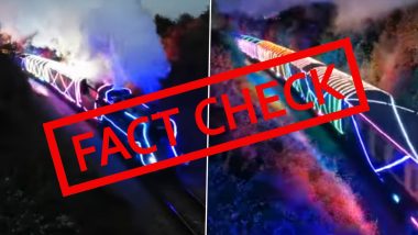 Tejas Express From Mumbai To Goa Decorated With Lights On Occasion Of Christmas? Old Video From England Goes Viral With False Claim