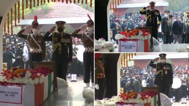 IAF Helicopter Crash: The Three Service Chiefs Pay Tributes to Brig LS Lidder at Delhi Cantonment