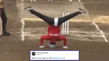 Sachin Tendulkar Refers to New Zealand’s Billy Bowden While Sharing Viral Video of Umpire Signalling Wide in Purandar Premier League 2021 (Check Post)