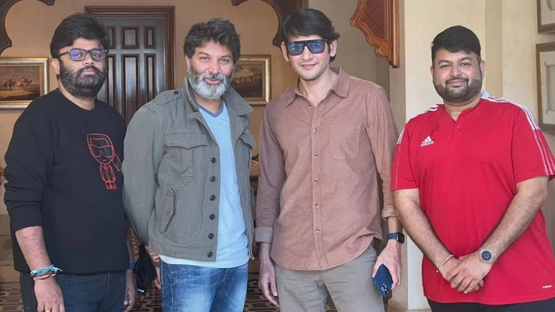 Bheemla Nayak Team Catches Up With Mahesh Babu in Dubai to Plan a New Film Under Trivikram Srinivas’ Direction