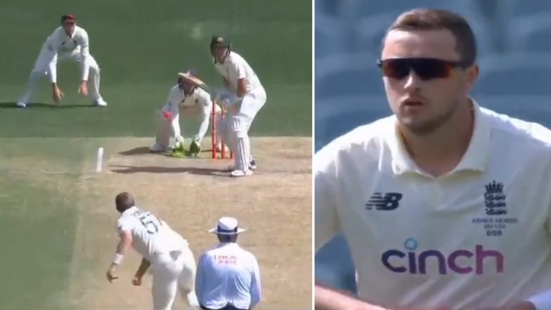 Ollie Robinson, England Pacer, Bowls Off-Spin During Day 4 of Pink-Ball Ashes Test in Adelaide (Watch Video)