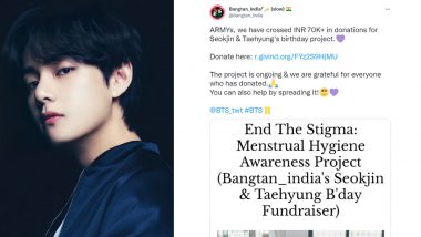 BTS V aka Kim Taehyung's Indian ARMY Undertake Noble Birthday Project, Raise Funds For Menstrual Hygiene Awareness (View Tweets)