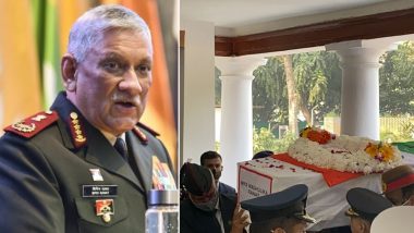 General Bipin Rawat Funeral LIVE Streaming: Watch Final Journey of India's First CDS And Others Who Died in IAF Helicopter Crash in Tamil Nadu