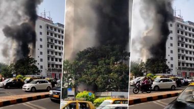 Massive Fire Breaks Out Near Churchgate Station in Mumbai; Watch Video