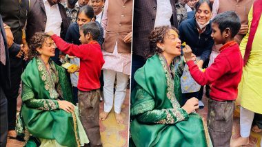 Kangana Ranaut Shares Pictures as She Visits Banke Bihari Temple in Vrindavan