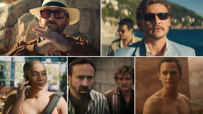 The Unbearable Weight of Massive Talent Trailer: Nicolas Cage Parodies Himself in this Comedy With Pedro Pascal Playing His Biggest Fan (Watch Video)