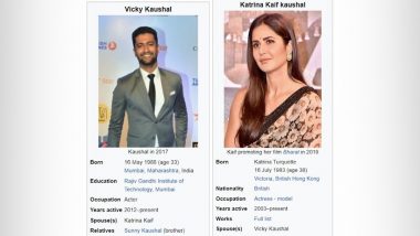 Vicky Kaushal And Katrina Kaif To Wed On December 9, But Wikipedia Declares The Couple As Husband And Wife Already