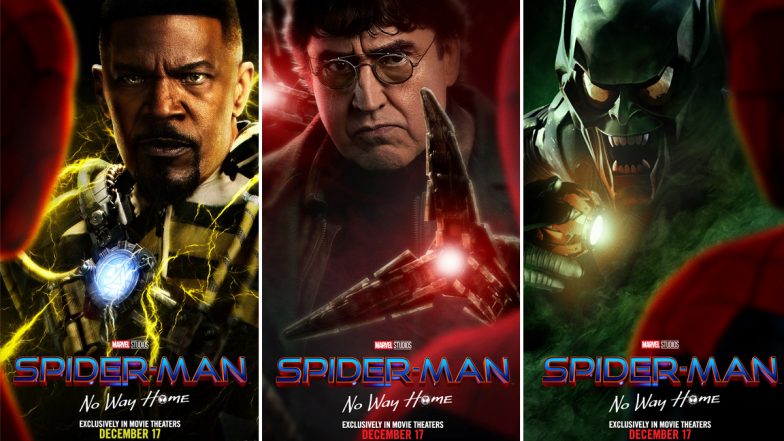 Spider-Man: No Way Home – Sony Pictures Unveils Jamie Foxx, Alfred Molina and Willem Dafoe’s Captivating Character Posters (View Pics)