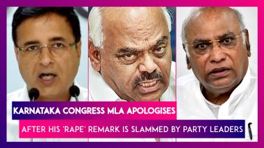 Karnataka Congress MLA KR Ramesh Apologises After His Controversial 'Rape' Remark Is Slammed By Party Leaders