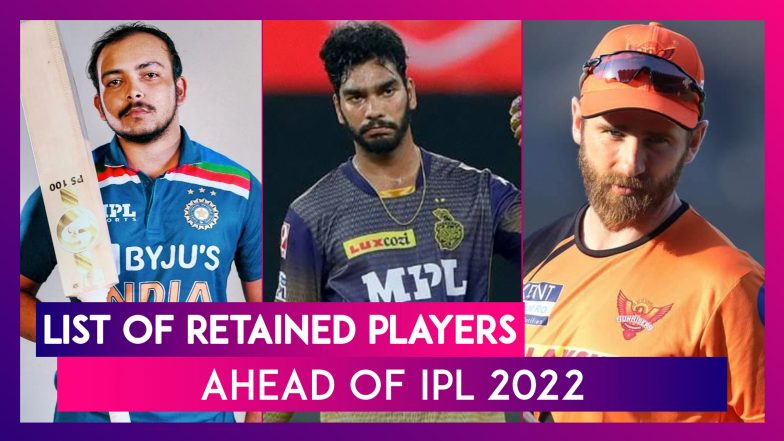 IPL 2022 Retention: List Of Players Retained Ahead Of Indian Premier ...