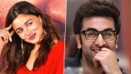 Alia Bhatt Blushes While Replying If &lsquo;R&rsquo; Is Her Lucky Alphabet at RRR Trailer Launch (Watch Viral Video)