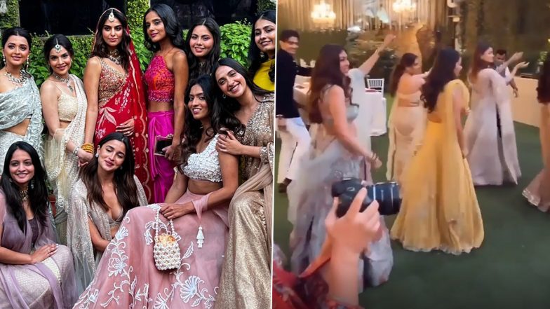 Alia Bhatt Is a Perfect Bridesmaid, Dances to ‘Peaches’ Song at Her Bestie's Pre-Wedding Festivity (Watch Video)