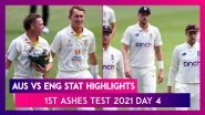 AUS vs ENG Stat Highlights 1st Ashes Test 2021 Day 4: Australia Secure Nine-Wicket Win in Brisbane