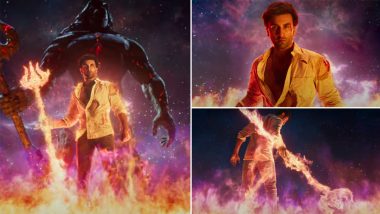 Brahmastra Part One – Shiva Motion Poster: Ranbir Kapoor Rises Up With a Fiery Trishul to Vanquish Evil (Watch Video)