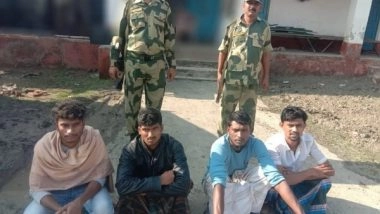 India News | BSF Apprehends 4 Bangladeshi Nationals for Crossing International Border Illegally